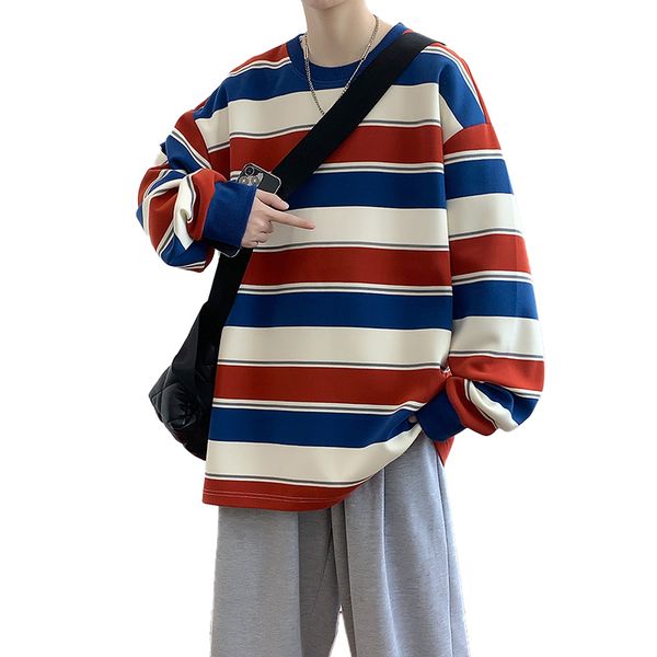 men's hoodies & sweatshirts striped sweater casual women's sweater lovers round neck long sleeve japanese men's 2023 spring n, Black
men's hoodies & sweatshirts striped sweater casual women's sweater lovers round neck long sleeve japanese men's 2023 spring n, Black