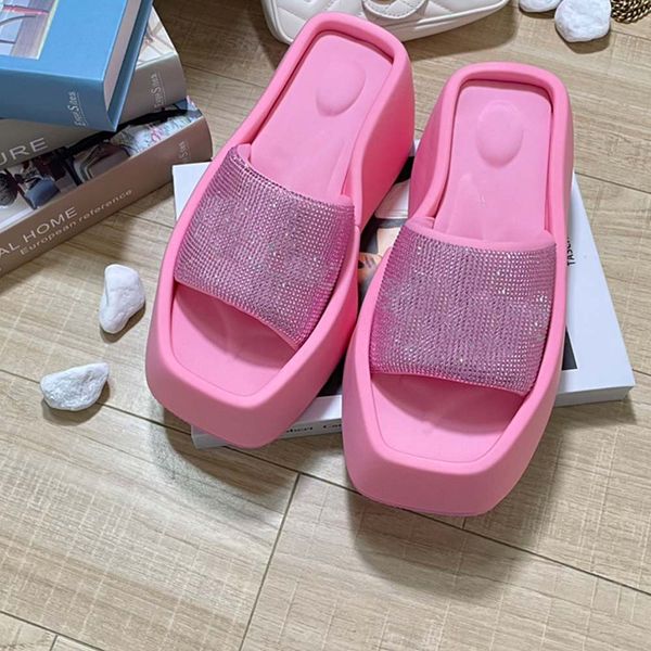 slotted slippers senior brand designer women outwear 2023 spring new thick sole tall candy beach holiday rhinestone letter slippers, Black
slotted slippers senior brand designer women outwear 2023 spring new thick sole tall candy beach holiday rhinestone letter slippers, Black