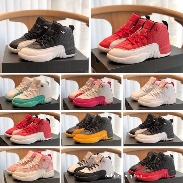 og kids basketball shoes man 12s ps flu game deadly pink gym sneakers sizes 25-35, Black
og kids basketball shoes man 12s ps flu game deadly pink gym sneakers sizes 25-35, Black