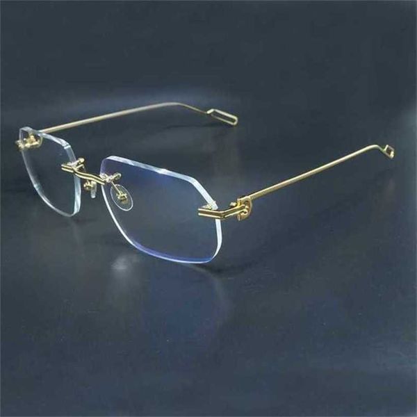 women's fashion designer sunglasses rimless eyeglasses fashion transparent eyewear desinger clear gold frame espejuelos mujer glasses f, White;black
women's fashion designer sunglasses rimless eyeglasses fashion transparent eyewear desinger clear gold frame espejuelos mujer glasses f, White;black