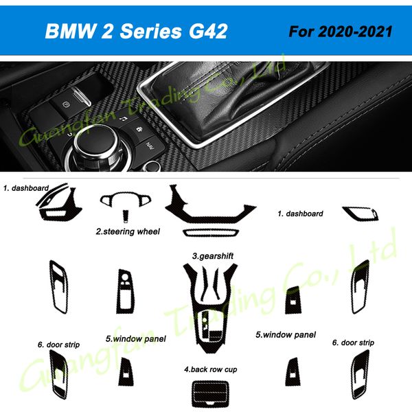 3d/5d carbon fiber car interior center console cover color change molding sticker decals for bmw 2 series g42 2020-2021
3d/5d carbon fiber car interior center console cover color change molding sticker decals for bmw 2 series g42 2020-2021