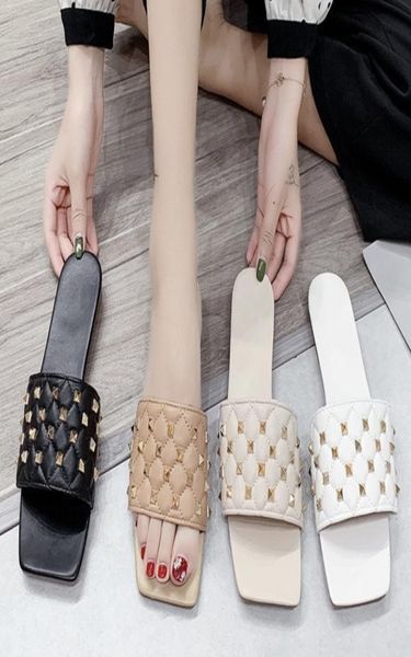 women square toe sandal rivet slides summer flat slipper quilted stud leather mules shoes good quality big size gr0079012087, Black
women square toe sandal rivet slides summer flat slipper quilted stud leather mules shoes good quality big size gr0079012087, Black