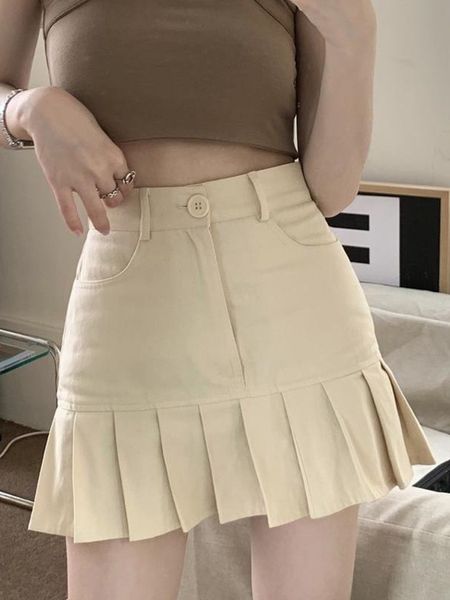 skirts houzhou korean cute pleated mini skirt women patchwork high waist solid casual a-line denim skirt summer kpop streetwear 230325, Black
skirts houzhou korean cute pleated mini skirt women patchwork high waist solid casual a-line denim skirt summer kpop streetwear 230325, Black