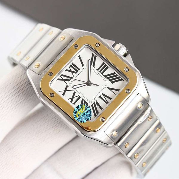 mens square luxury watch gold mixed silver case white dial 40mm 904l stainless steel case bracelet eta 9015 automatic waterproof watch fashi, Slivery;brown
mens square luxury watch gold mixed silver case white dial 40mm 904l stainless steel case bracelet eta 9015 automatic waterproof watch fashi, Slivery;brown