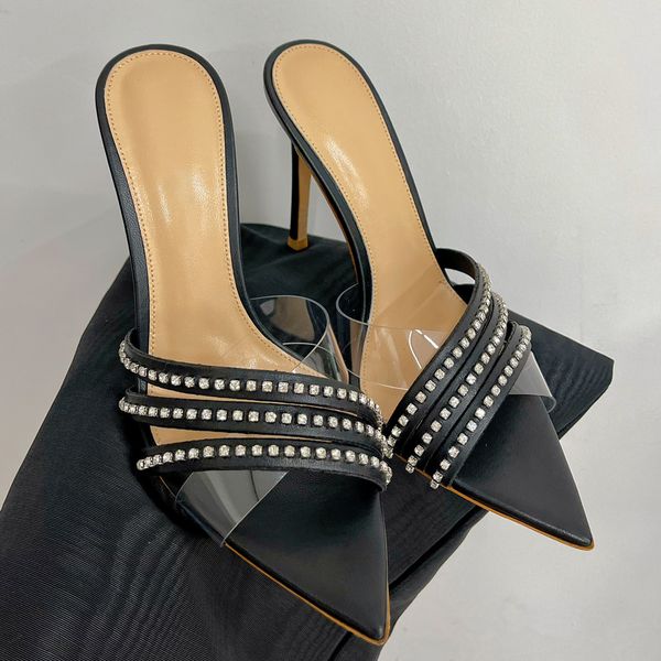 sandals famous designer women super high luxury fashion sandals womens fine heel slippers rhinestone pointed fashion banquet slides 35-42, Black
sandals famous designer women super high luxury fashion sandals womens fine heel slippers rhinestone pointed fashion banquet slides 35-42, Black