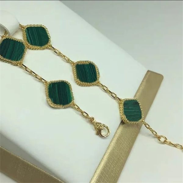 van clover bracelet four leaf clover designer jewelry 18k gold bangle green flower bracelet for women men van motif necklaces chain vintage, Golden;silver
van clover bracelet four leaf clover designer jewelry 18k gold bangle green flower bracelet for women men van motif necklaces chain vintage, Golden;silver