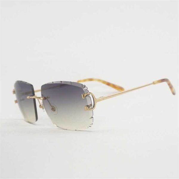 luxury designer new men's and women's sunglasses 20% off rimless wire men oversize eyewear women for summer diamond cutting clear, White;black
luxury designer new men's and women's sunglasses 20% off rimless wire men oversize eyewear women for summer diamond cutting clear, White;black