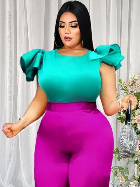 women's plus size tshirt plus size elegant green women o neck short sleeve ruffles slim fit blouses pullover short blouse office lady, Black
women's plus size tshirt plus size elegant green women o neck short sleeve ruffles slim fit blouses pullover short blouse office lady, Black