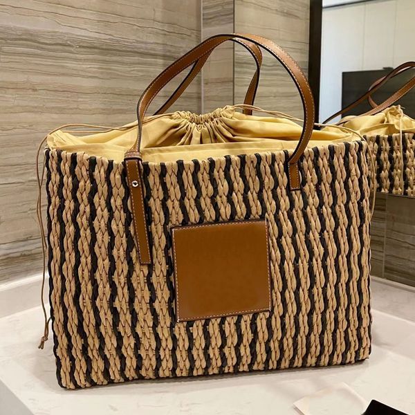 totes bag casual striped straw women shoulder bags designer rattan handbags wicker woven large capacity tote summer beach basket 2022
totes bag casual striped straw women shoulder bags designer rattan handbags wicker woven large capacity tote summer beach basket 2022