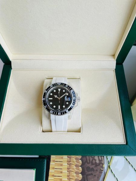 with box luxury mens watch automatic mechanical ceramic 40mm dial 904l rubber diamond watch classic style luminous sapphire wristwatches mon, Slivery;brown
with box luxury mens watch automatic mechanical ceramic 40mm dial 904l rubber diamond watch classic style luminous sapphire wristwatches mon, Slivery;brown