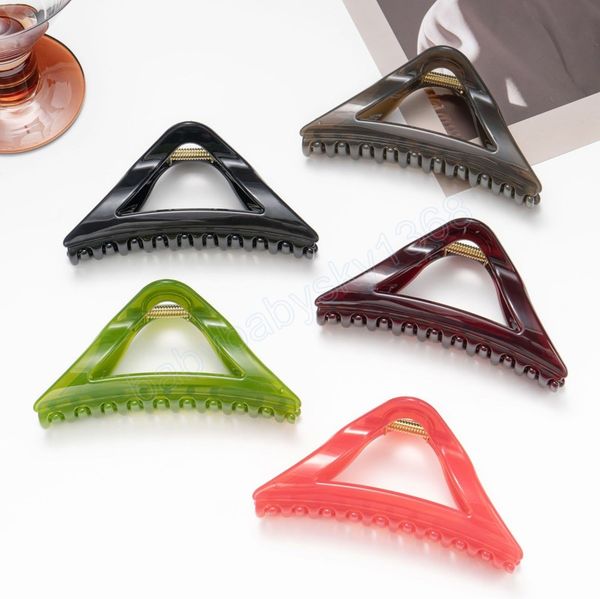 woman large hollow out triangle baking varnish bright oil hair claw barrettes girl acrylic headwear exquisite hair clip, Slivery;white
woman large hollow out triangle baking varnish bright oil hair claw barrettes girl acrylic headwear exquisite hair clip, Slivery;white