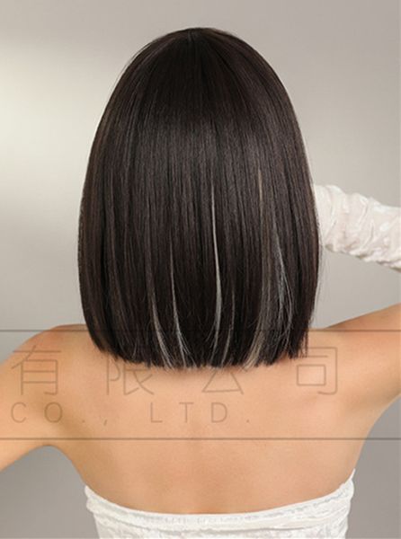 popular short hair wig full head cover women's ear hanging light brown short woman wig short bangs straight hair, Black
popular short hair wig full head cover women's ear hanging light brown short woman wig short bangs straight hair, Black