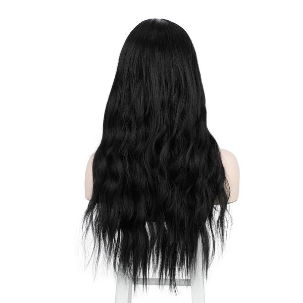 wig women's mid split long curly front lace wig chemical fiber headwear wig in stock, Black
wig women's mid split long curly front lace wig chemical fiber headwear wig in stock, Black