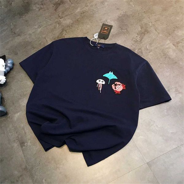 80% off factory outlet online marine creatures woven embroidery handmade patch short sleeve couple matching loose cotton fashion t-shirt, White;black
80% off factory outlet online marine creatures woven embroidery handmade patch short sleeve couple matching loose cotton fashion t-shirt, White;black
