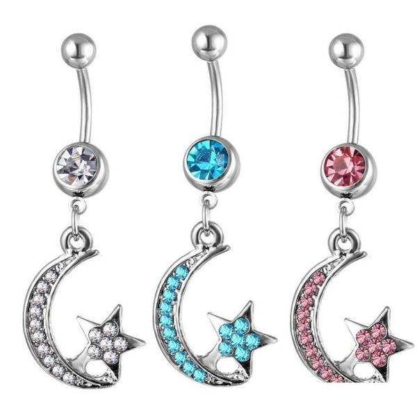 navel bell button rings d0133 star and moon belly ring mix colors drop delivery jewelry body dhgarden dhgyu2813575, Silver
navel bell button rings d0133 star and moon belly ring mix colors drop delivery jewelry body dhgarden dhgyu2813575, Silver