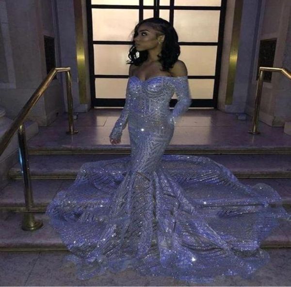 dhl black girl silver sequins offtheshoulder mermaid prom dresses long sleeves sweep train reflective evening gowns bc33062482061
dhl black girl silver sequins offtheshoulder mermaid prom dresses long sleeves sweep train reflective evening gowns bc33062482061