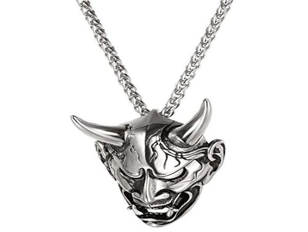 men039s gothic punk style jewelry stainless steel silver black devil horn skull pendant necklace amuletprotectiondecoration5016051
men039s gothic punk style jewelry stainless steel silver black devil horn skull pendant necklace amuletprotectiondecoration5016051