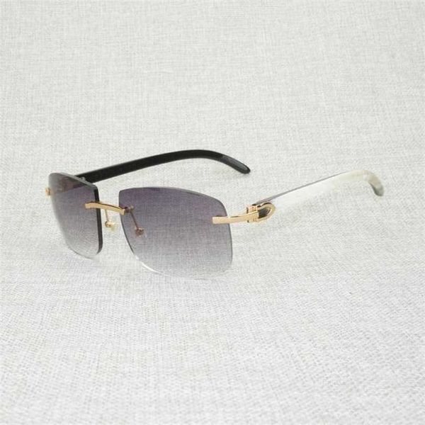men's luxury designer women's sunglasses vintage natural wood oversize men black white buffalo horn shades rimless wooden eyewear, White;black
men's luxury designer women's sunglasses vintage natural wood oversize men black white buffalo horn shades rimless wooden eyewear, White;black