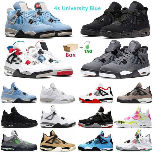 4s basketball shoes 4 university blue white oreo fire red taupe haze court purple black cat mens trainers sport sneakers with box jorden jor
4s basketball shoes 4 university blue white oreo fire red taupe haze court purple black cat mens trainers sport sneakers with box jorden jor