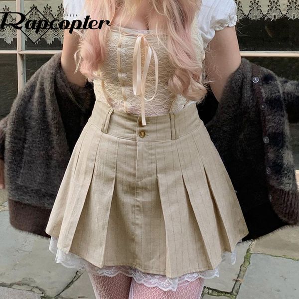 skirts rapcopter khaki lace pleated skirts vintage high waisted mini skirts y2k prepply korean style short skirts women cosplay buttom 23032, Black
skirts rapcopter khaki lace pleated skirts vintage high waisted mini skirts y2k prepply korean style short skirts women cosplay buttom 23032, Black
