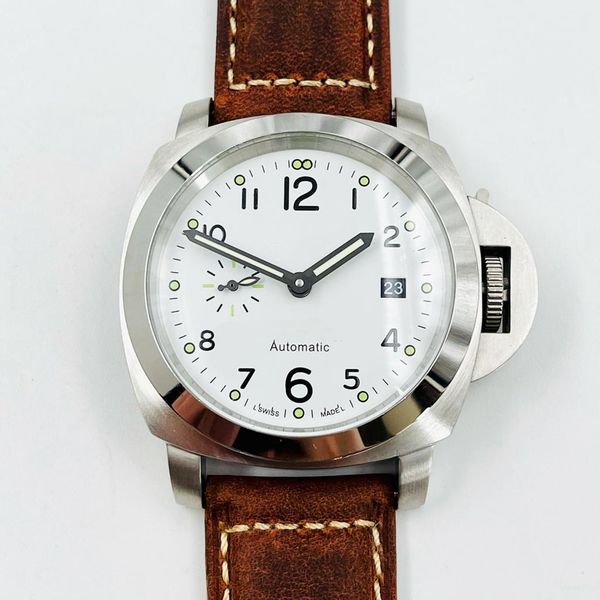0 0 men watches automatic wristwatch 44.6mm gold color 316l fine steel man waterproof luminous calendar mechanical watch, Slivery;brown
0 0 men watches automatic wristwatch 44.6mm gold color 316l fine steel man waterproof luminous calendar mechanical watch, Slivery;brown