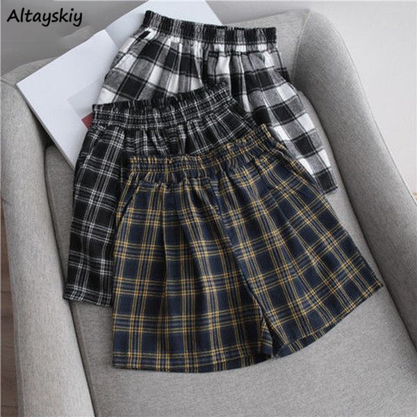 women's shorts plaid shorts women summer korean style loose elastic waist joggers all-match fashion workout mujer soft student baggy 23, White;black
women's shorts plaid shorts women summer korean style loose elastic waist joggers all-match fashion workout mujer soft student baggy 23, White;black