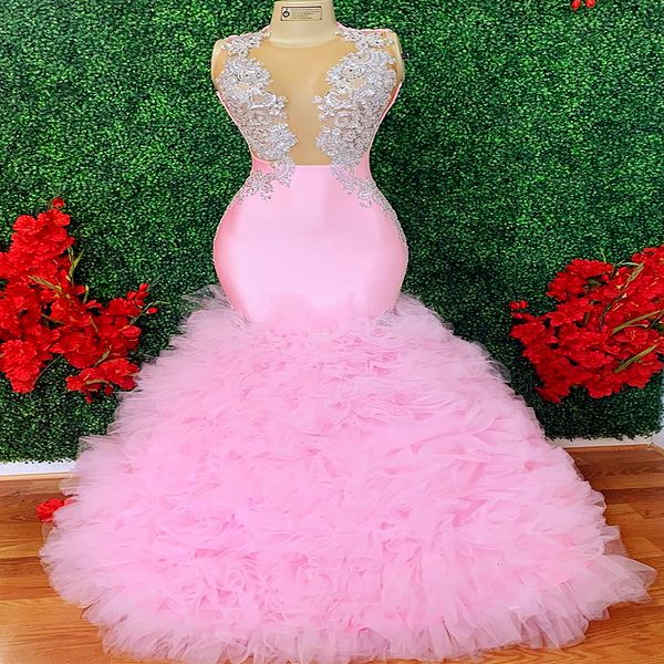 2023 arabic aso ebi pink mermaid prom dresses lace beaded tiers evening formal party second reception birthday engagement gowns dress zj3022, Black
2023 arabic aso ebi pink mermaid prom dresses lace beaded tiers evening formal party second reception birthday engagement gowns dress zj3022, Black