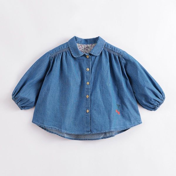 kids shirts marc janie girls spring cotton denim cherry embroidery autumn blouse casual baby shirt 230376 230327, White;black
kids shirts marc janie girls spring cotton denim cherry embroidery autumn blouse casual baby shirt 230376 230327, White;black