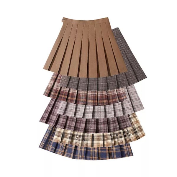 skirts vintage women pleated skirts high waist a-line female plaid skirt brown gothic woman mini skirt preppy style ladies short skirts 2303, Black
skirts vintage women pleated skirts high waist a-line female plaid skirt brown gothic woman mini skirt preppy style ladies short skirts 2303, Black