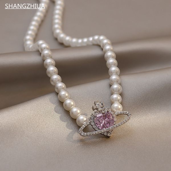 beaded necklaces shangzhihua korean fashion purple heart crystal stud necklace for women elegant planet pendant jewelry gifts 230325, Silver
beaded necklaces shangzhihua korean fashion purple heart crystal stud necklace for women elegant planet pendant jewelry gifts 230325, Silver