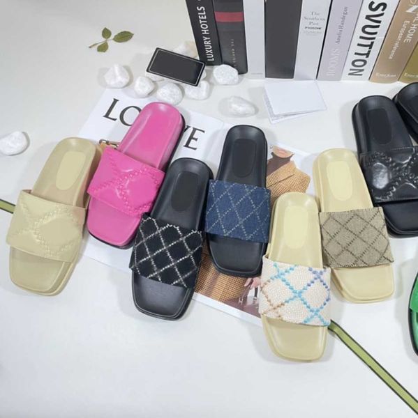 designer slippers canvas leather thick bottom sandals rubber monograms embroidery slides platform wedges beach basketball mule embroidered s, Black
designer slippers canvas leather thick bottom sandals rubber monograms embroidery slides platform wedges beach basketball mule embroidered s, Black