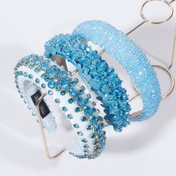 headbands women blue headband fashion casual crystal hairband padded headwear turban classic hair accessories 230325, Silver
headbands women blue headband fashion casual crystal hairband padded headwear turban classic hair accessories 230325, Silver