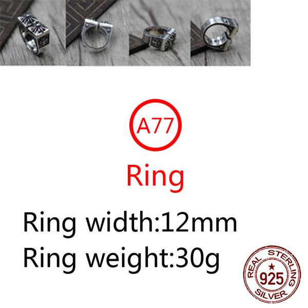 a77 s925 sterling silver ring fashion retro personality aggressive five point star cross flower hip hop letter net red versatile punk style
a77 s925 sterling silver ring fashion retro personality aggressive five point star cross flower hip hop letter net red versatile punk style