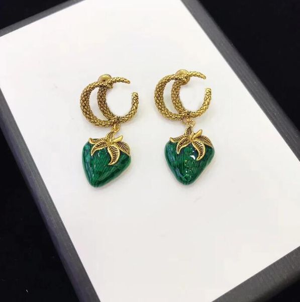 fashion charm designer jewelry strawberry earrings luxury designer pendant brooch ladies party gift with box, Golden
fashion charm designer jewelry strawberry earrings luxury designer pendant brooch ladies party gift with box, Golden
