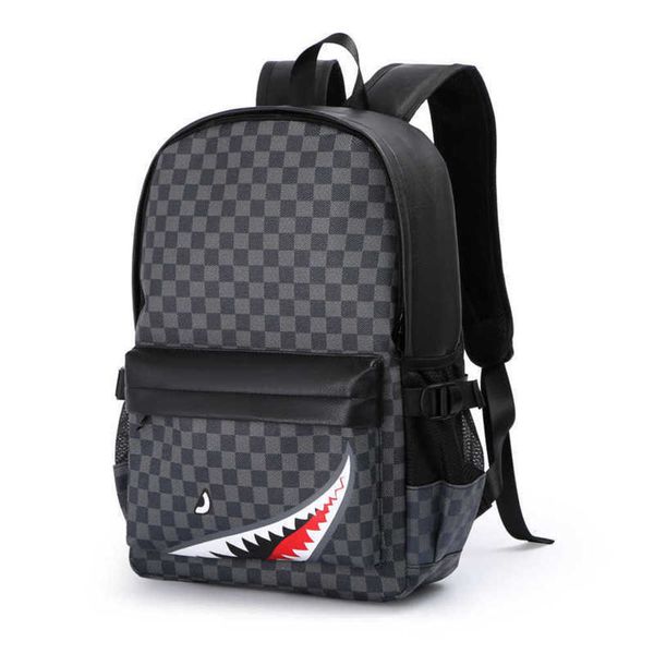 men's pu shark mouth backpack ultralight fashion cool travel junior high school student 230220
men's pu shark mouth backpack ultralight fashion cool travel junior high school student 230220