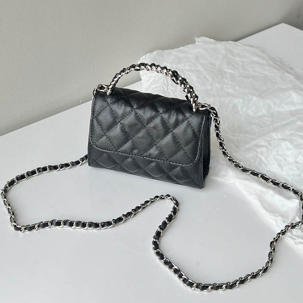 silver metal handheld mini women shoulder bag diamond lattice caviar leather quilted outdoor classic flip coin purse versatile crossbody des
silver metal handheld mini women shoulder bag diamond lattice caviar leather quilted outdoor classic flip coin purse versatile crossbody des