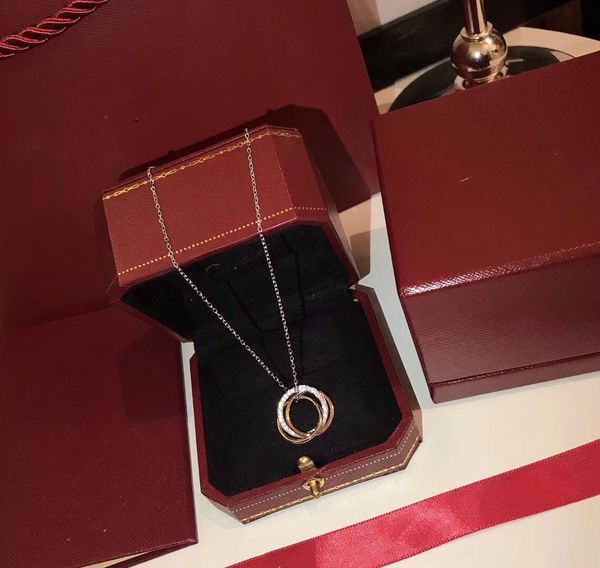 luxury pendant necklace s925 sterling silver three round circle charm trinity brand designer charm short chain choker for women jewelry with
luxury pendant necklace s925 sterling silver three round circle charm trinity brand designer charm short chain choker for women jewelry with