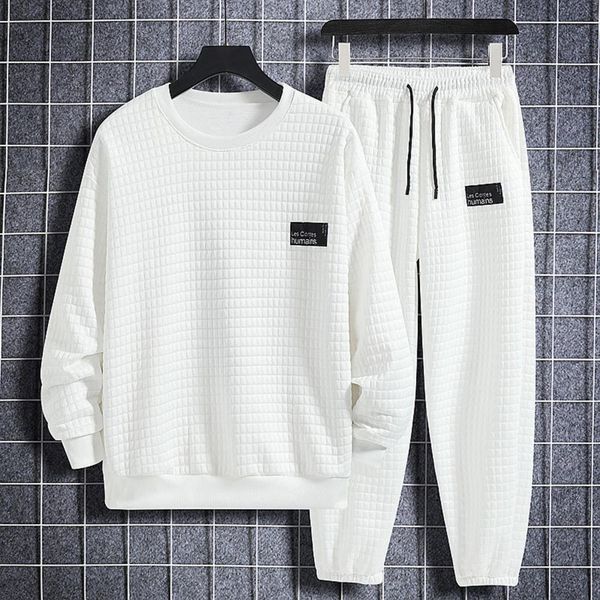 men's tracksuits autumn sportswear set pants solid color loose round neck drawstring two piece classic sweatshirt sweatpants 23327, Gray
men's tracksuits autumn sportswear set pants solid color loose round neck drawstring two piece classic sweatshirt sweatpants 23327, Gray
