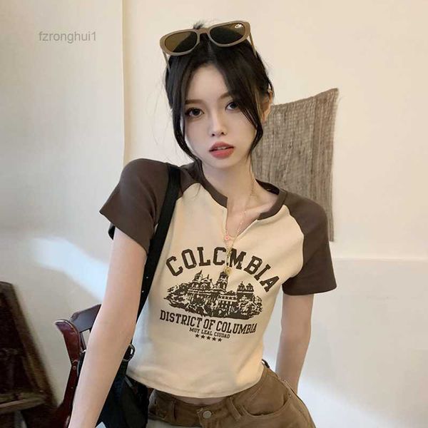 women's t-shirt spicy girl v-neck short sleeve summer 2023 new sweet and american design sense student fashion puzu, White
women's t-shirt spicy girl v-neck short sleeve summer 2023 new sweet and american design sense student fashion puzu, White