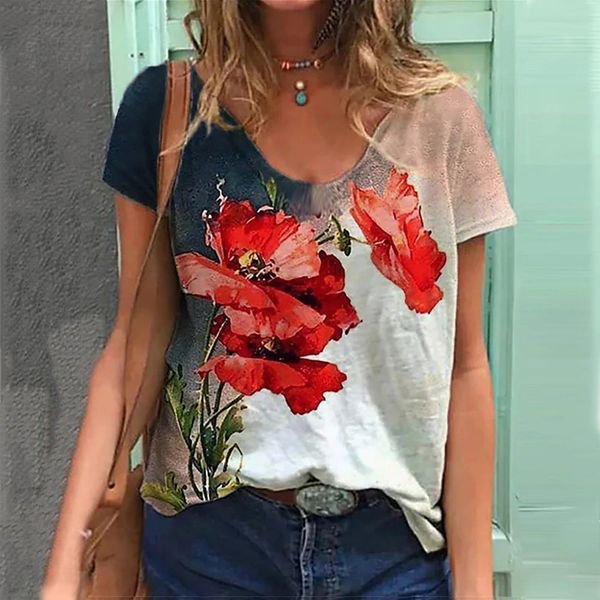 womens tshirt tshirts fashion floral theme t shirt plants tees summer clothing basic female 3d print loose pullover 230327, White
womens tshirt tshirts fashion floral theme t shirt plants tees summer clothing basic female 3d print loose pullover 230327, White