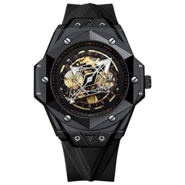 5 pcs shaped hollowed out fully automatic mechanical watch men's watch sports trend students, Slivery;brown
5 pcs shaped hollowed out fully automatic mechanical watch men's watch sports trend students, Slivery;brown