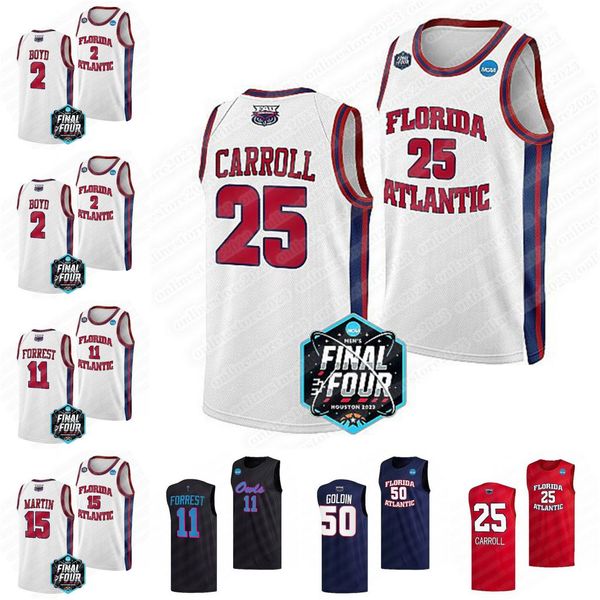 2023 ncaa final four fau owls basketball jersey 25 tre carroll 11 michael forrest 1 johnell davis 2 nicholas boyd 15 alijah martin 50 vladis, Black
2023 ncaa final four fau owls basketball jersey 25 tre carroll 11 michael forrest 1 johnell davis 2 nicholas boyd 15 alijah martin 50 vladis, Black