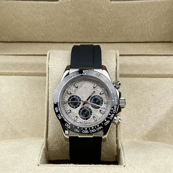 with original box men's automatic watch 40mm rubber gray strap stainless steel case three eyes sapphire waterproof watches luxusuhr mon, Slivery;brown
with original box men's automatic watch 40mm rubber gray strap stainless steel case three eyes sapphire waterproof watches luxusuhr mon, Slivery;brown