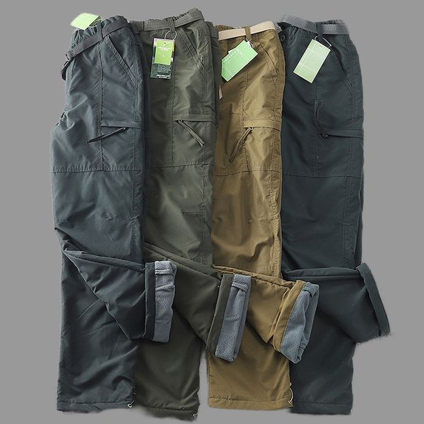 men's pants men's winter thick warm cargo pants military long trousers male plus velvet casual army tactical pantalon caual pants, Black
men's pants men's winter thick warm cargo pants military long trousers male plus velvet casual army tactical pantalon caual pants, Black