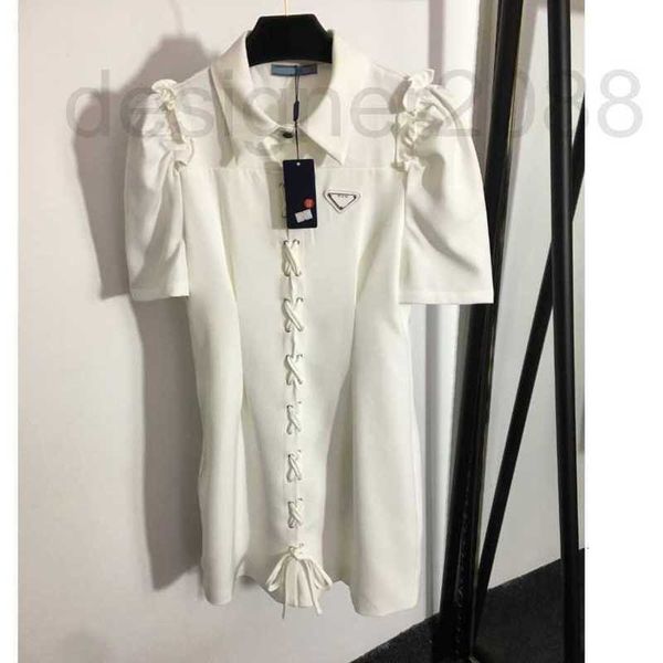 casual dresses designer women brand shirt dress lace-up design letter lapel short-sleeved summer womens clothes yjx8, Black;gray
casual dresses designer women brand shirt dress lace-up design letter lapel short-sleeved summer womens clothes yjx8, Black;gray
