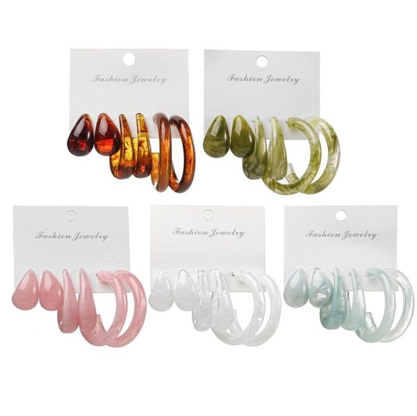 3pair bohemia acrylic hoop earring set for women acetate sheet round earring female boho jewelry gift, Golden;silver
3pair bohemia acrylic hoop earring set for women acetate sheet round earring female boho jewelry gift, Golden;silver
