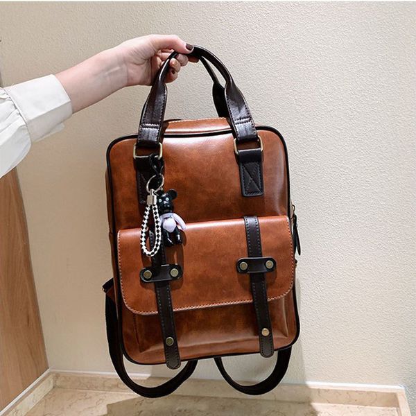 fashion lady student backpack women men pu leather waterproof teenager school bag high capacity outdoor travel casual back pack
fashion lady student backpack women men pu leather waterproof teenager school bag high capacity outdoor travel casual back pack