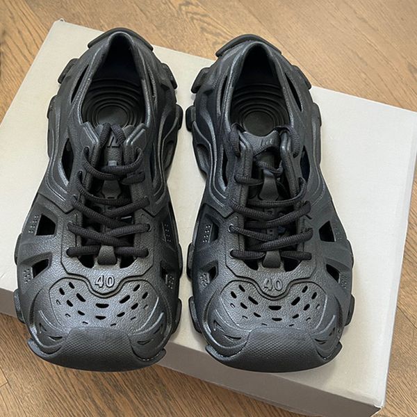 men's hollow out slippers sandals personality design breathable upper tidal current beach slippers paris fashion week street p shoe man, Black
men's hollow out slippers sandals personality design breathable upper tidal current beach slippers paris fashion week street p shoe man, Black