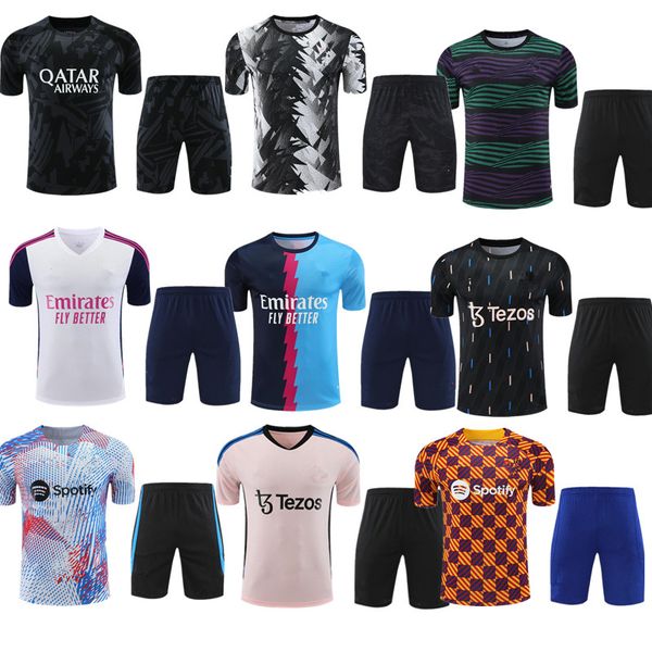 2324 men short sleeve tracksuit 2022 soccer training suit t-shirt shorts football uniform set shorts zip benzema mbappe lewandowski, Black
2324 men short sleeve tracksuit 2022 soccer training suit t-shirt shorts football uniform set shorts zip benzema mbappe lewandowski, Black