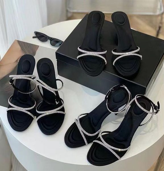 wan rhinestone luxury designer high heels sandals wang woman open toe strappy stiletto ladies party wedding high-heeled sandals 6a43, Black
wan rhinestone luxury designer high heels sandals wang woman open toe strappy stiletto ladies party wedding high-heeled sandals 6a43, Black